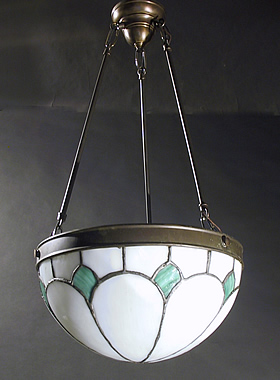 Petal Design Inverted Slag Glass Dome