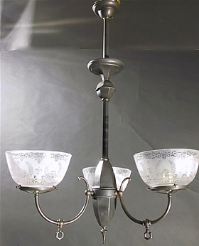 3-Light Gas Chandelier