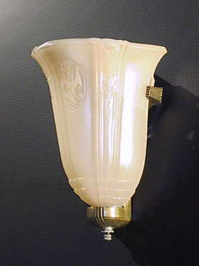 Pair of Slip Shade Art Deco Sconces