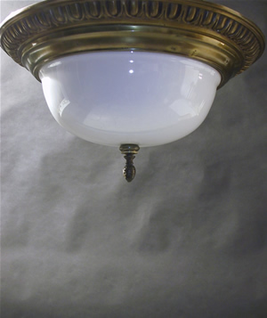 Milk Glass Flush Fixture