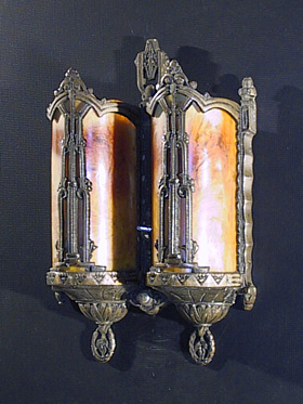 Cast Iron Double Art Deco Sconce