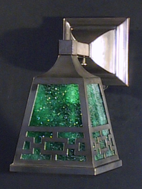 Pair of Arts & Crafts Slag Glass  Sconces