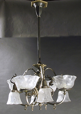4&4 Gas and Electric Chandelier -  ( A Beautiful fixture with plenty of detail !!! )