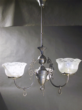 3-Light Gas Chandelier