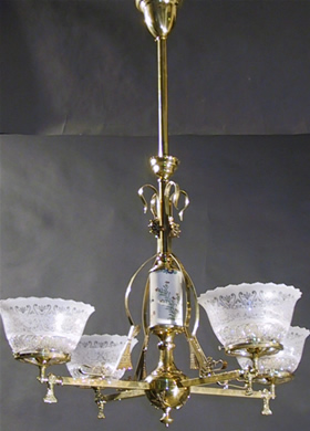 4-Light East lake Gas Chandelier