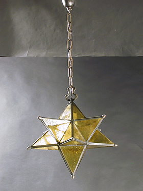 Amber Glass Moravian Star