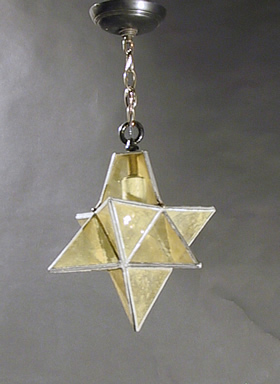 Amber Moravian Star Pendant