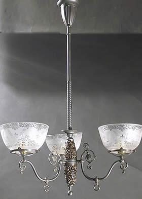 Open Work Body 3-light Gas Chandelier