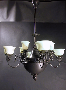 4 & 4 Gas & Electric Chandelier