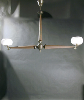 2-Arm Renaissance Revival Gas Chandelier