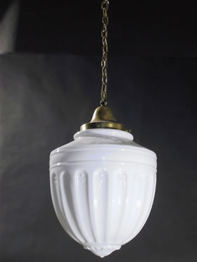 Very Large Milk Glass Pendant