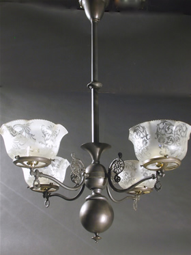 4-Light Gas Chandelier