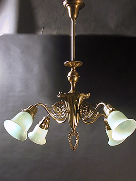 4-Light Art Nouveau Chandelier