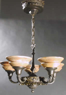 5-Light Alabaster Chandelier