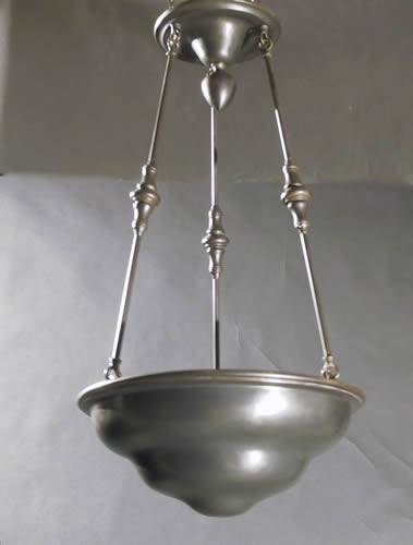 Brass Inverted Dome Chandelier