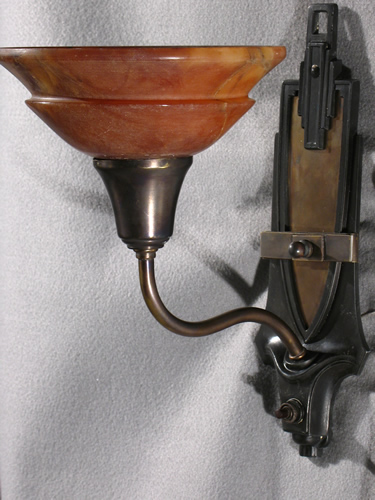 Pair of Art Deco Alabaster Sconces