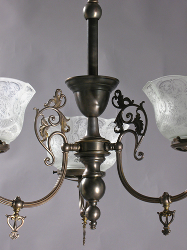 3-Light Gas Chandelier