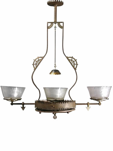 3-Light Aesthetic Gas Chandelier