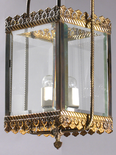 Hall Gas Harp with Beveled Glass