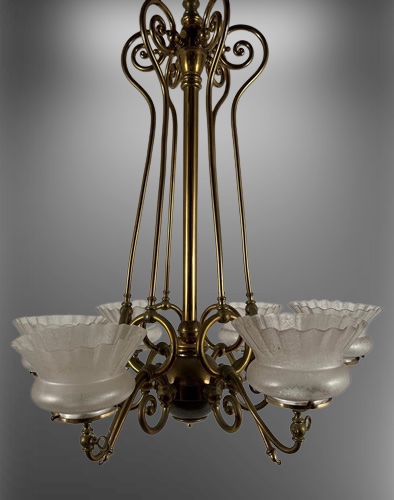 6-Light Gas Chandelier