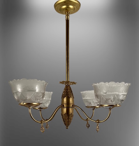 4-Light Gas Chandelier