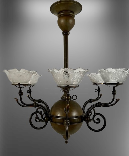 6-Light Gas Chandelier