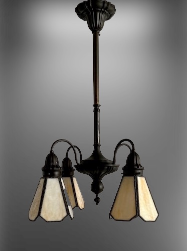 Art Nouveau 4-Light Chandelier