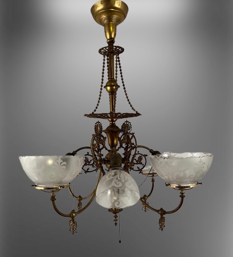 4&4 Gas And Electric Chandelier