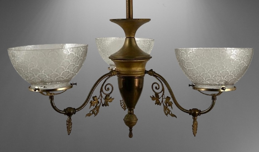 3- arm Gas Chandelier Ceiling Light