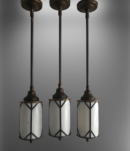 Leaded Glass Arts & Crafts Lantern Pendants