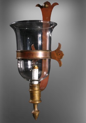 Very Large Bell Jar Lantern Sconce