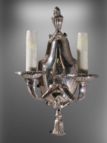 Colonial Revival Nickel Sconces ( set of 4 )