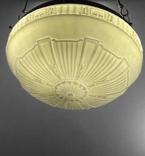 Milk Glass Inverted Dome Ceiling Light