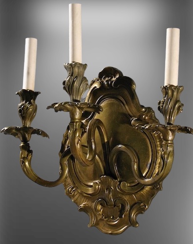 Pair of French Sconces with Rococo Detailing