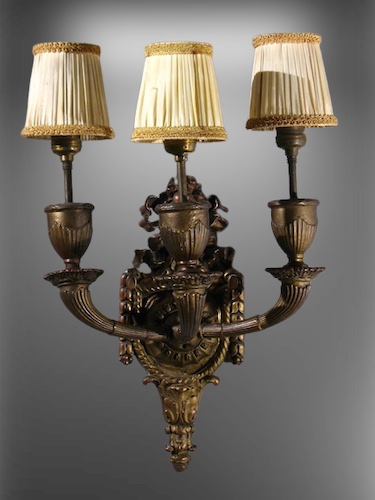 Single 3-light Candle Sconce