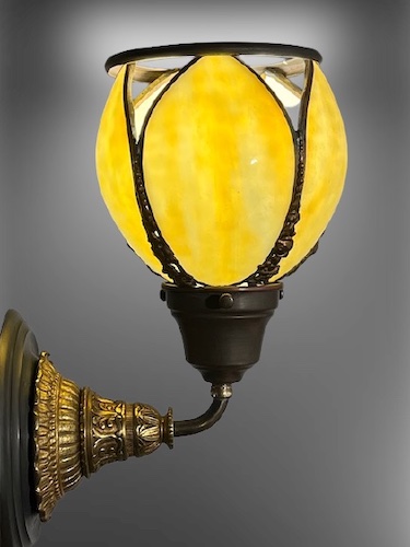 Cream Slag Glass Wall Light Sconces