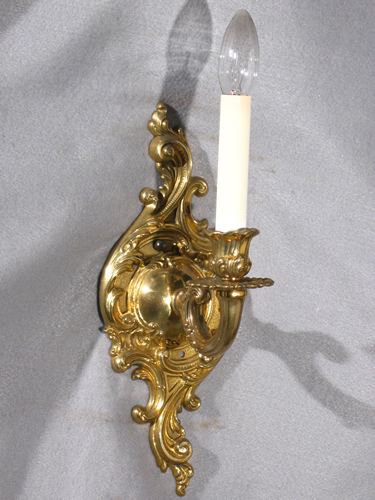 Set of 10 Single Brass Candle Sconces