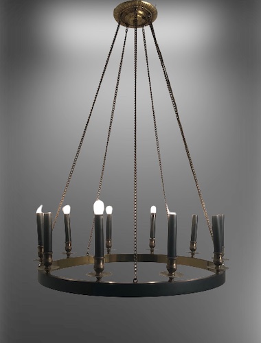 Mid-Century 10 Light Chandelier