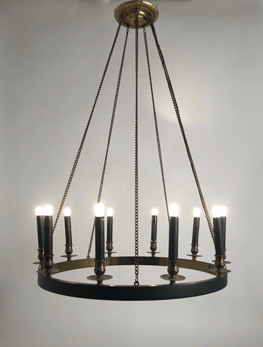 Mid-Century 10 Light Chandelier