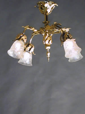 4 Light Electric  Rococco Revival  Chandelier