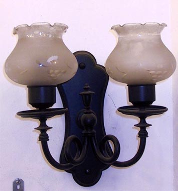 Single Brass Sconce Painted Black