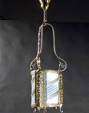 Stellar Aesthetic Opalescent Swirl Harp with Moorish Details