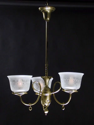 3 Arm Gas Chandelier