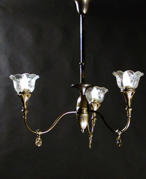 3 Arm Gas Chandelier