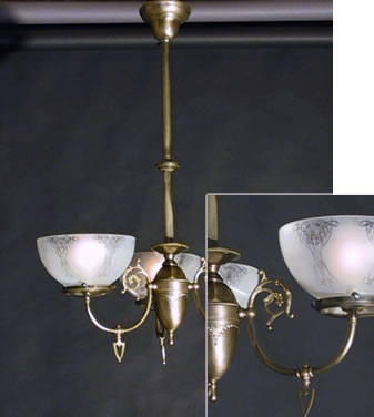 3 Arm Gas Chandelier