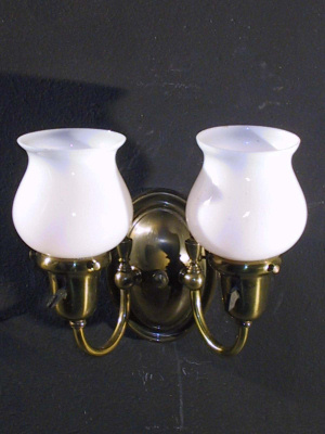 Pair of Double Oval Back Sconces