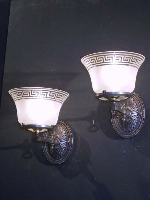 Set of 4 Gas Sconces with flat looped Gas Key