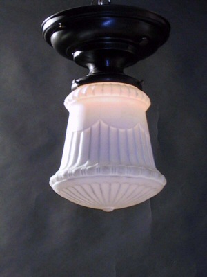 Fluted Draped Milk Flush Fixture