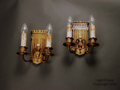 Double Arts and Crafts Sconces
