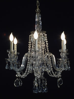 6-Light Cut Glass Crystal Fixture